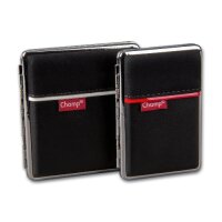 ZIGARETTEN ETUI Schwarz Kunstleder Gr. 2 für12...
