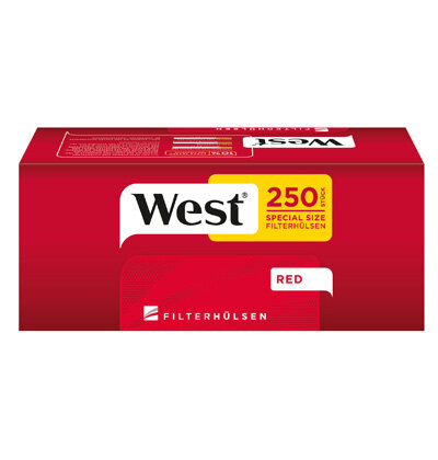 West Special Size rot Filterhülsen 10 x 250=2.500 Filterhüsen